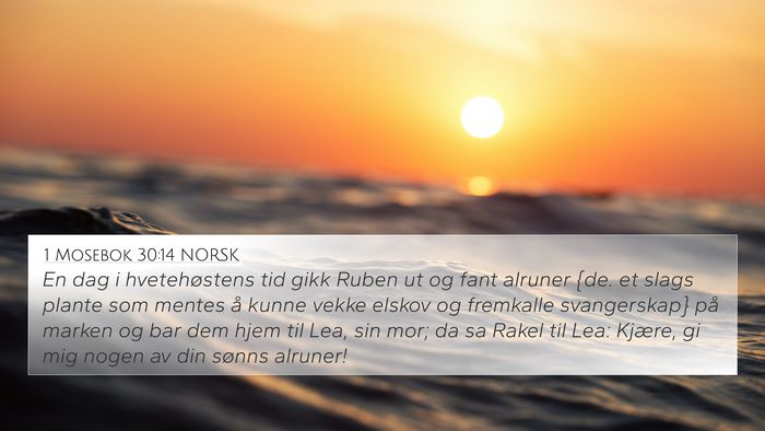 1 Mosebok 30:14 NORSK Bible Verse Image