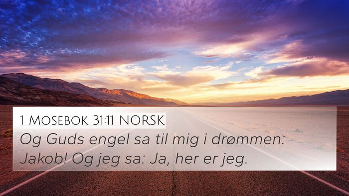 1 Mosebok 31:11 NORSK Bible Verse Image