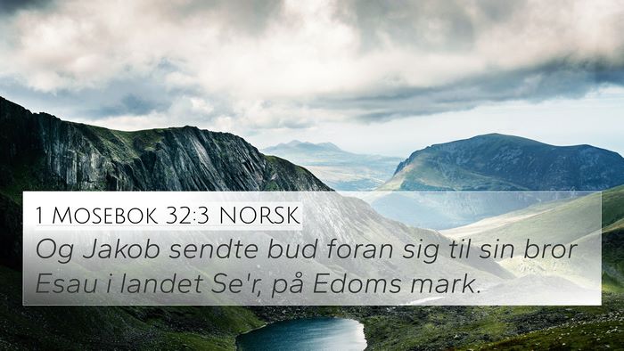 1 Mosebok 32:3 NORSK Bible Verse Image