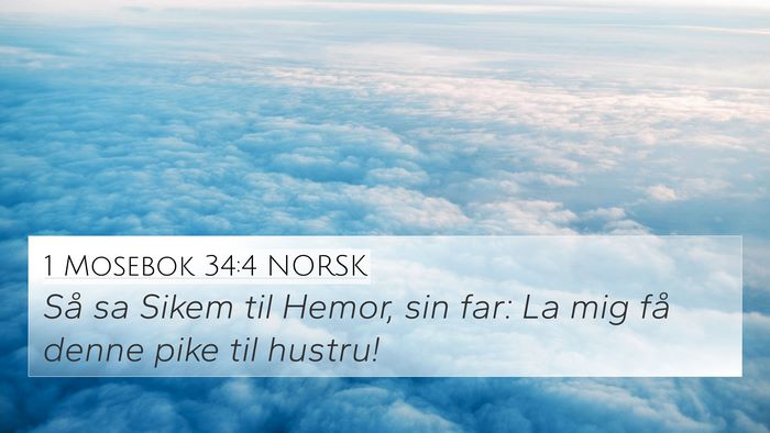 1 Mosebok 34:4 NORSK Bible Verse Image