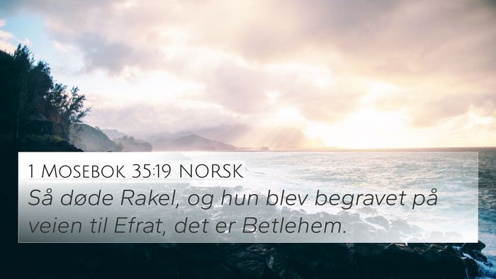 1 Mosebok 35:19 NORSK Bible Verse Image