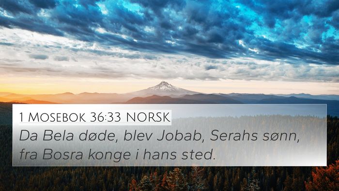 1 Mosebok 36:33 NORSK Bible Verse Image