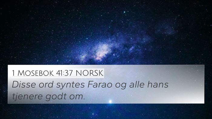 1 Mosebok 41:37 NORSK Bible Verse Image