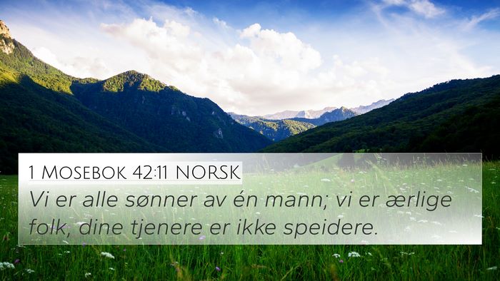 1 Mosebok 42:11 NORSK Bible Verse Image