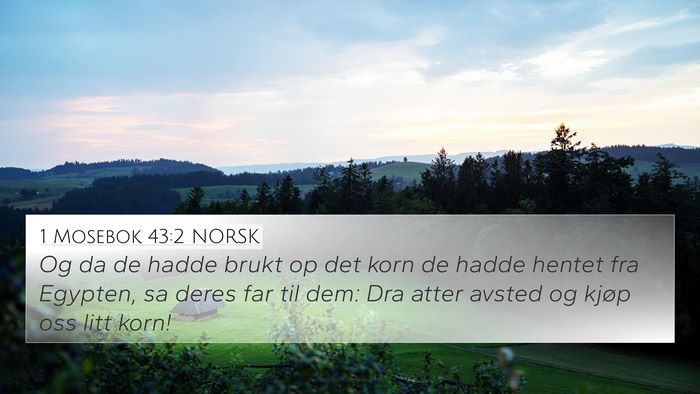 1 Mosebok 43:2 NORSK Bible Verse Image