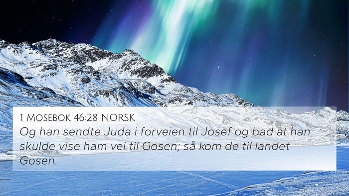 1 Mosebok 46:28 NORSK Bible Verse Image