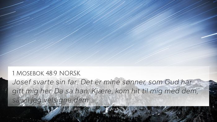 1 Mosebok 48:9 NORSK Bible Verse Image