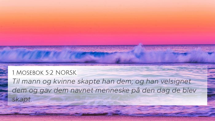 1 Mosebok 5:2 NORSK Bible Verse Image