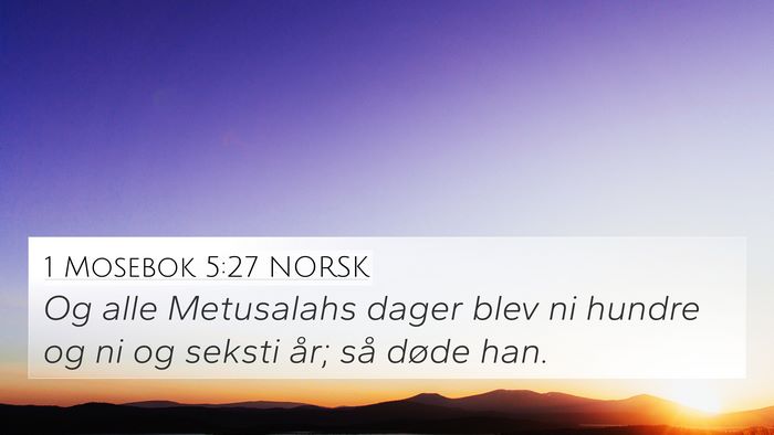1 Mosebok 5:27 NORSK Bible Verse Image