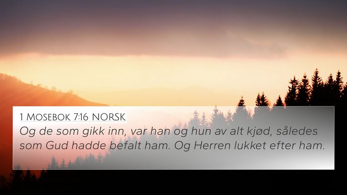 1 Mosebok 7:16 NORSK Bible Verse Image