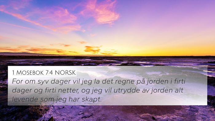 1 Mosebok 7:4 NORSK Bible Verse Image