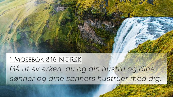 1 Mosebok 8:16 NORSK Bible Verse Image