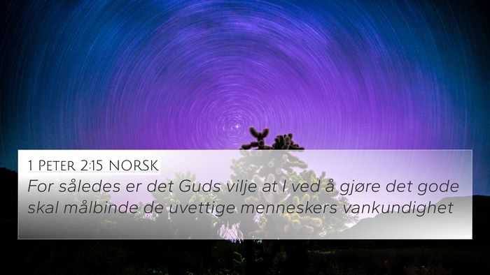 1 Peter 2:15 NORSK Bible Verse Image