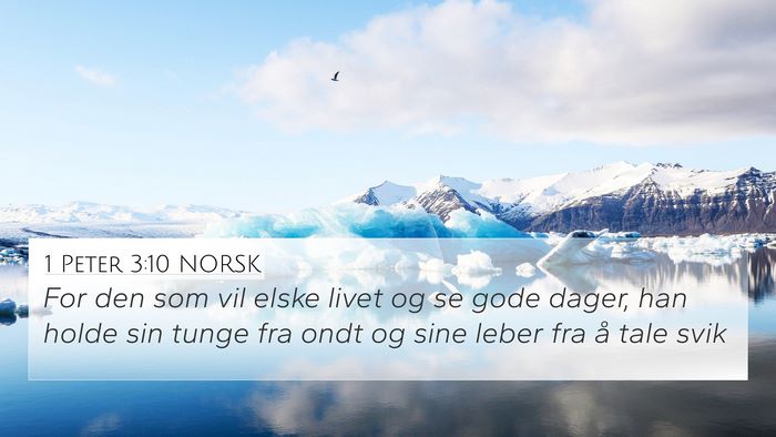 1 Peter 3:10 NORSK Bible Verse Image