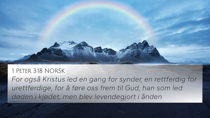 1 Peter 3:18 NORSK Bible Verse Image