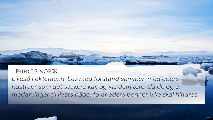 1 Peter 3:7 NORSK Bible Verse Image