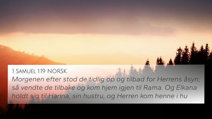 1 Samuel 1:19 NORSK Bible Verse Image