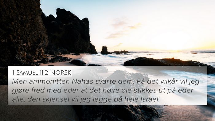 1 Samuel 11:2 NORSK Bible Verse Image