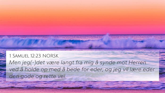 1 Samuel 12:23 NORSK Bible Verse Image