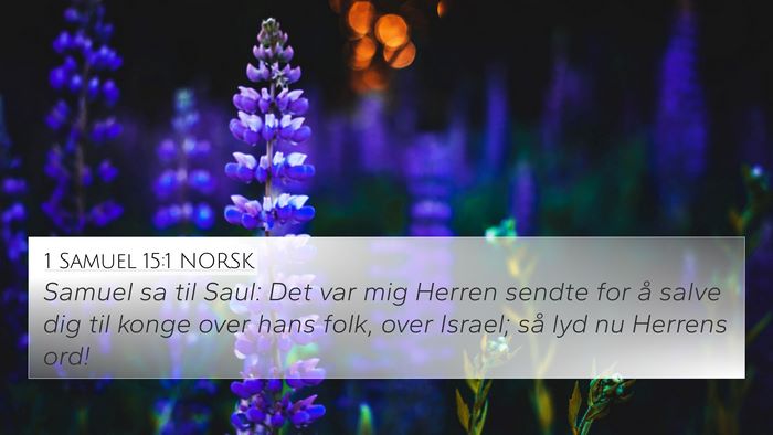 1 Samuel 15:1 NORSK Bible Verse Image