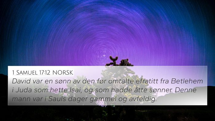 1 Samuel 17:12 NORSK Bible Verse Image