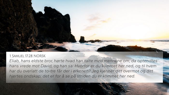 1 Samuel 17:28 NORSK Bible Verse Image