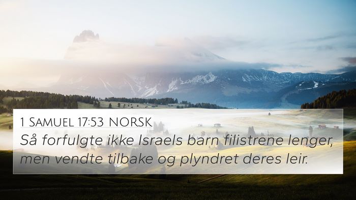 1 Samuel 17:53 NORSK Bible Verse Image