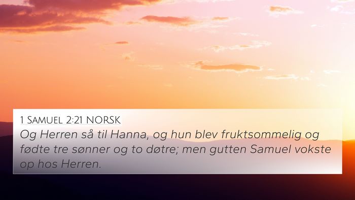 1 Samuel 2:21 NORSK Bible Verse Image