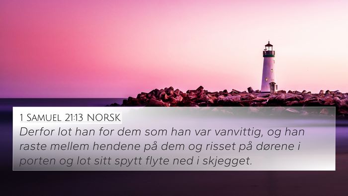 1 Samuel 21:13 NORSK Bible Verse Image