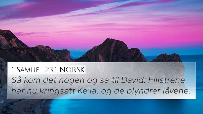 1 Samuel 23:1 NORSK Bible Verse Image
