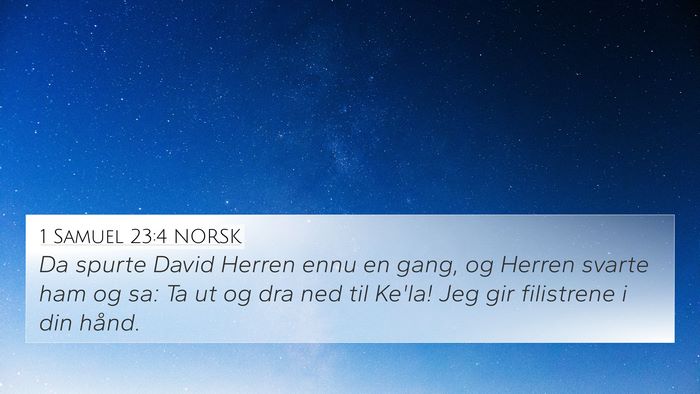 1 Samuel 23:4 NORSK Bible Verse Image