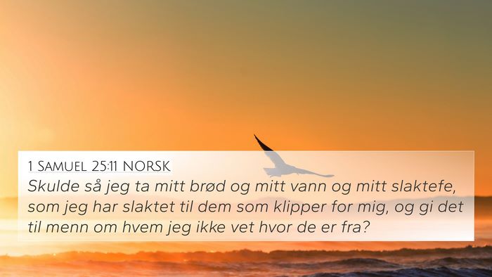 1 Samuel 25:11 NORSK Bible Verse Image