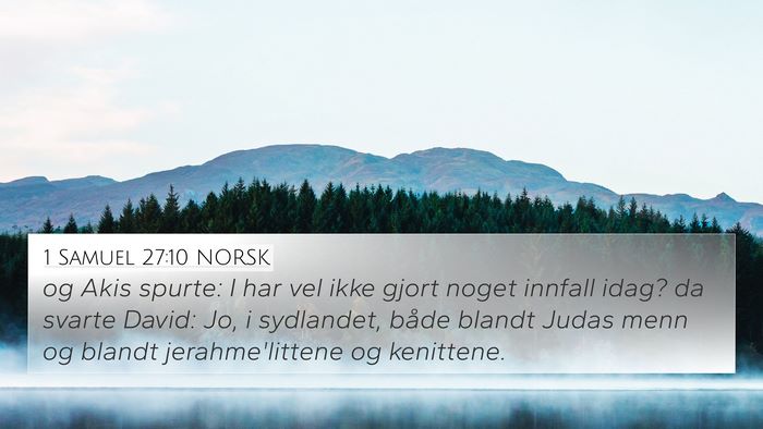 1 Samuel 27:10 NORSK Bible Verse Image