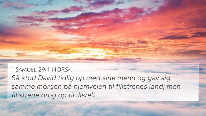 1 Samuel 29:11 NORSK Bible Verse Image