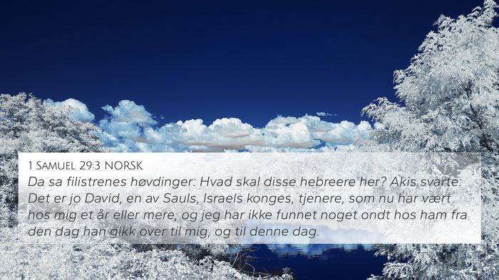 1 Samuel 29:3 NORSK Bible Verse Image