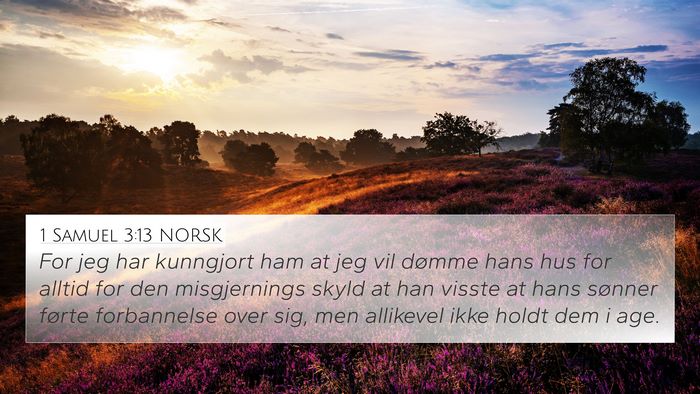 1 Samuel 3:13 NORSK Bible Verse Image