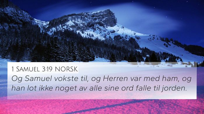 1 Samuel 3:19 NORSK Bible Verse Image