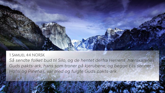 1 Samuel 4:4 NORSK Bible Verse Image