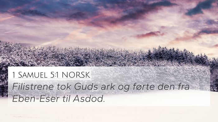 1 Samuel 5:1 NORSK Bible Verse Image