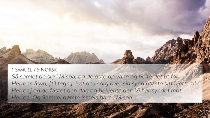 1 Samuel 7:6 NORSK Bible Verse Image