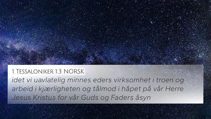 1 Tessaloniker 1:3 NORSK Bible Verse Image