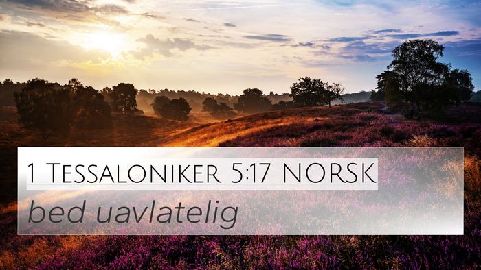 1 Tessaloniker 5:17 NORSK Bible Verse Image