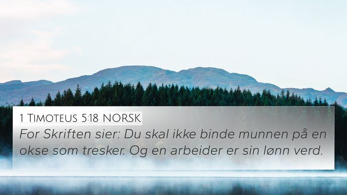 1 Timoteus 5:18 NORSK Bible Verse Image