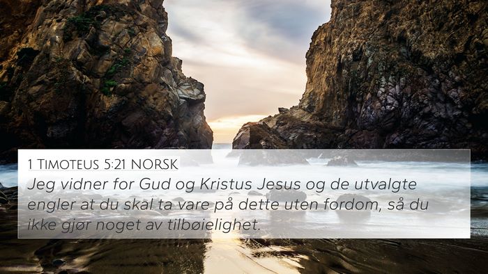 1 Timoteus 5:21 NORSK Bible Verse Image