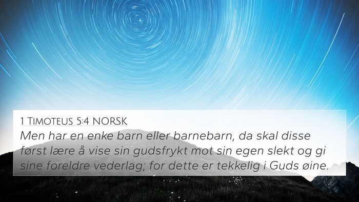 1 Timoteus 5:4 NORSK Bible Verse Image