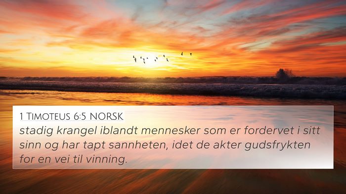 1 Timoteus 6:5 NORSK Bible Verse Image