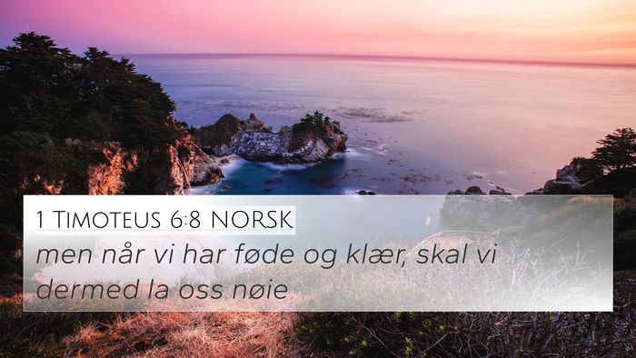 1 Timoteus 6:8 NORSK Bible Verse Image