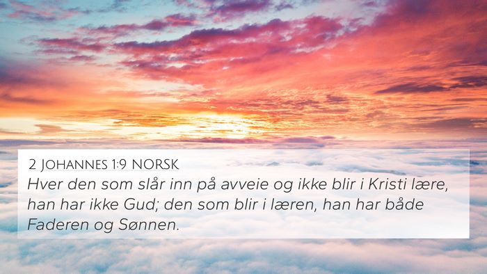 2 Johannes 1:9 NORSK Bible Verse Image