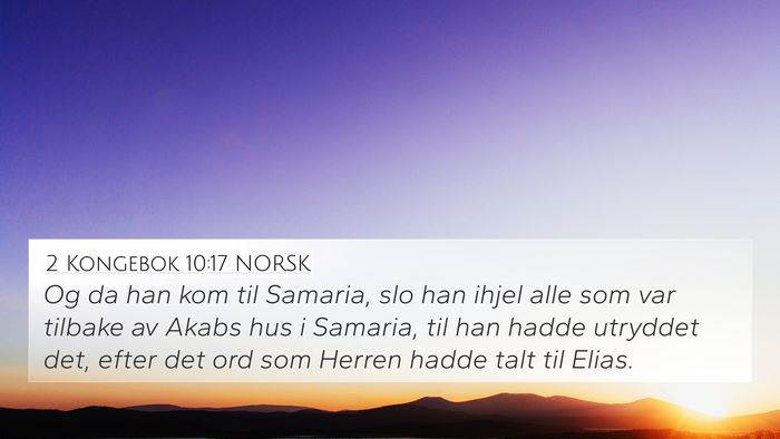 2 Kongebok 10:17 NORSK Bible Verse Image