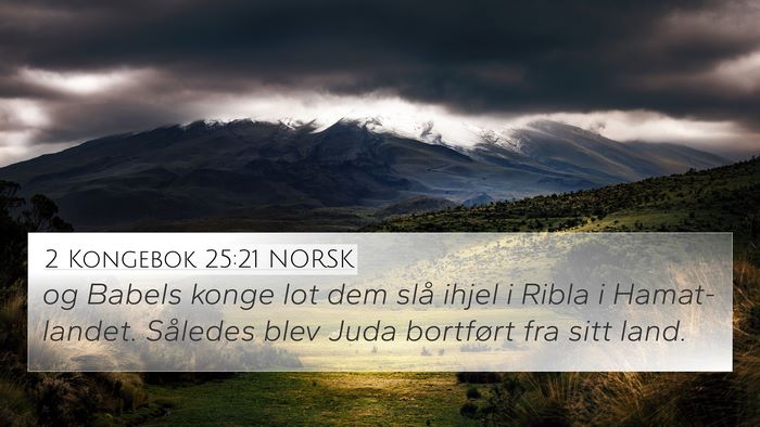 2 Kongebok 25:21 NORSK Bible Verse Image